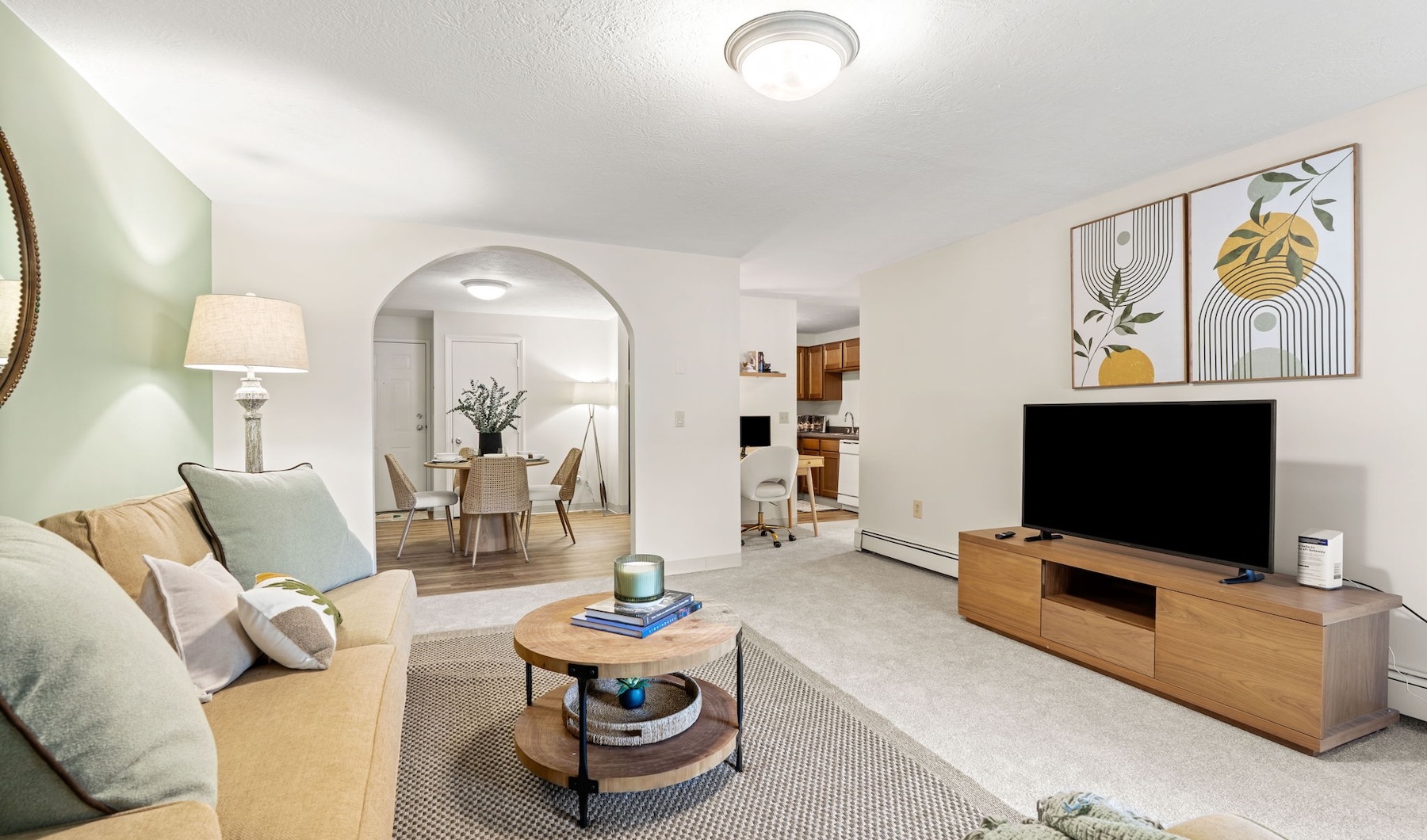 An apartment living room interior