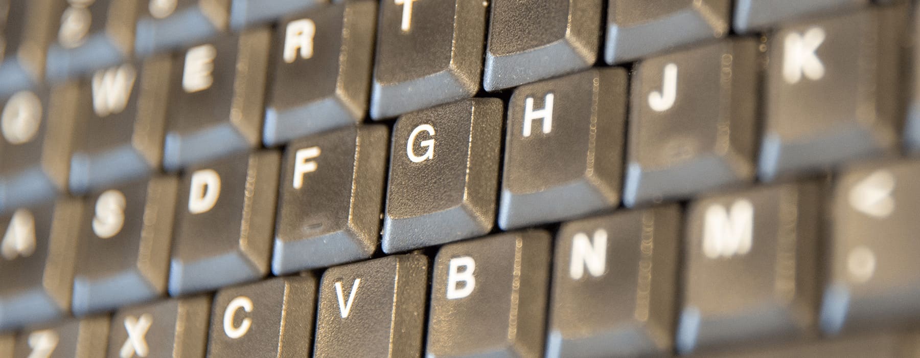 lifestyle image of a close-up of a keyboard